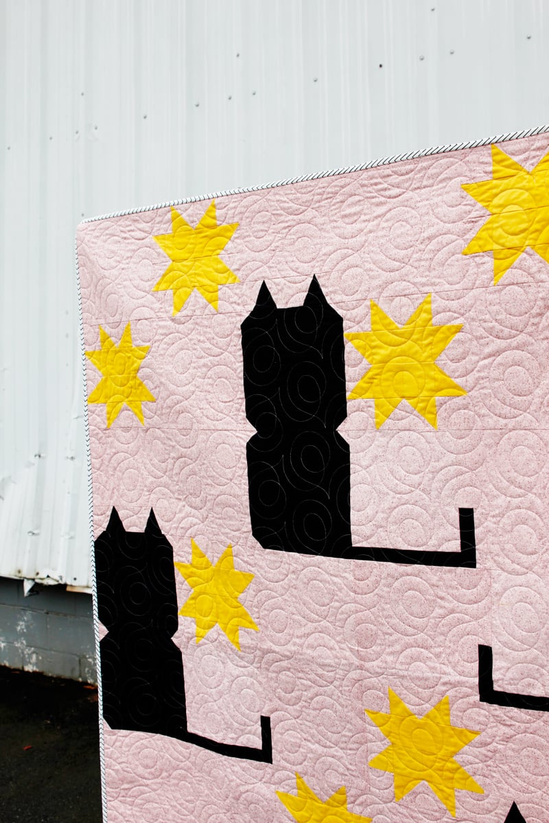 Image of the KITTY COMMITTEE CAT Quilt PDF Pattern