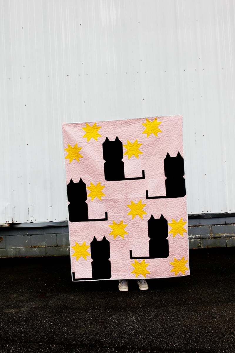 Image of the KITTY COMMITTEE CAT Quilt PDF Pattern