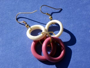 Image of White and Pink Earrings