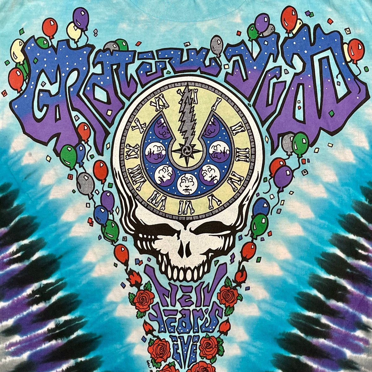Original Vintage Grateful Dead New Years Eve 1990! Short Sleeve Dye!! - Large