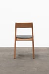 ROSE DINING CHAIR IN TASMANIAN OAK WITH AN UPHOLSTERED LEATHER SEAT