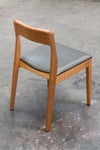 ROSE DINING CHAIR IN TASMANIAN OAK WITH AN UPHOLSTERED LEATHER SEAT