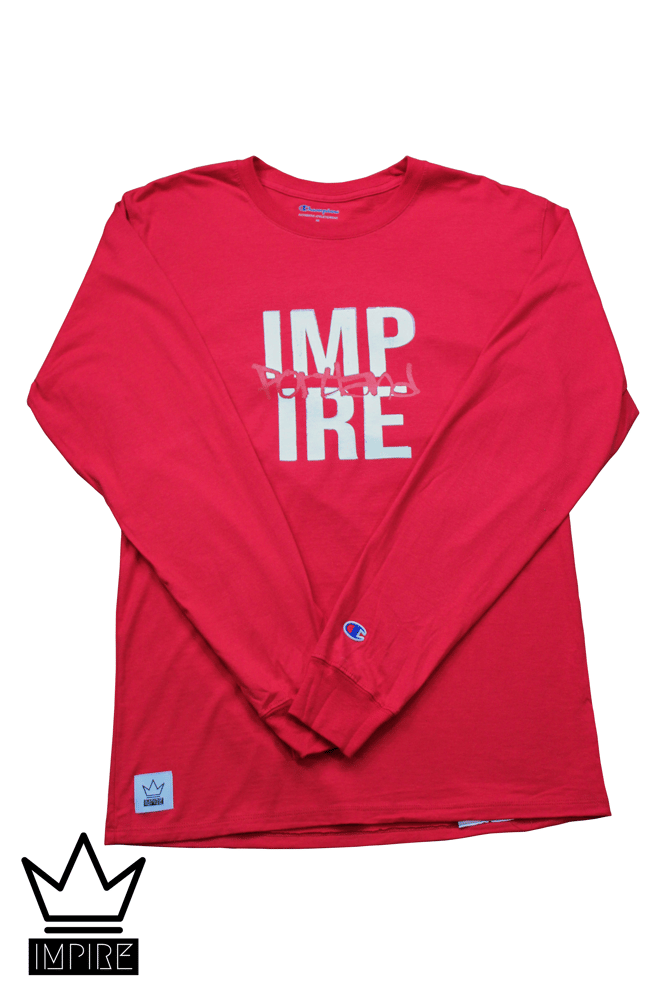 Image of CHAMPION PDX GRAFFITI L/S (WHITE/RED/RED)
