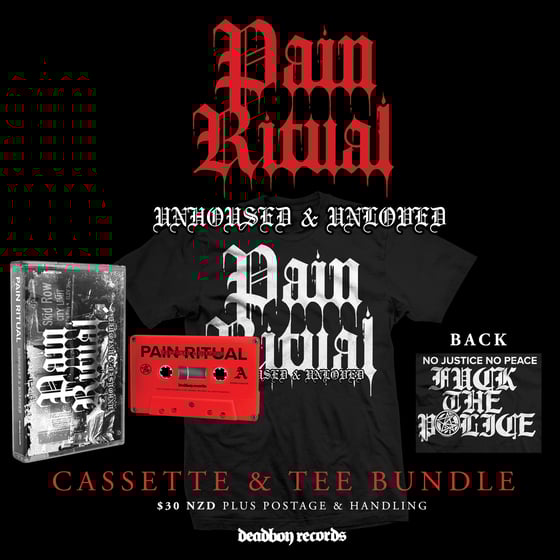 Image of Pain Ritual 'Unhoused & Unloved' Cassette & Tee Shirt Combo