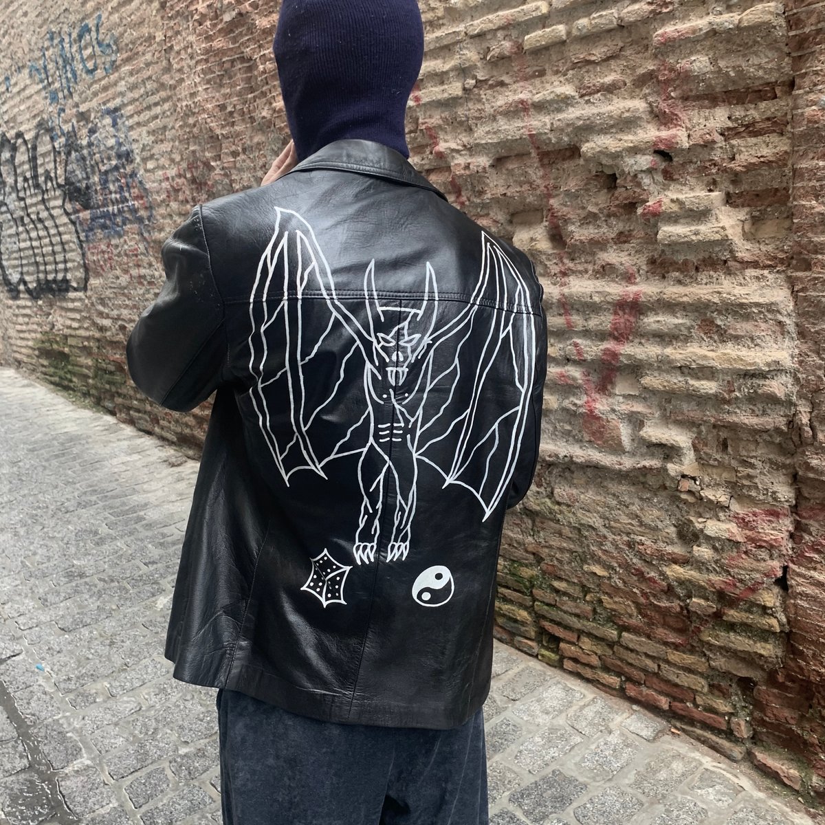 Image of “Watch your back”Leather jacket 