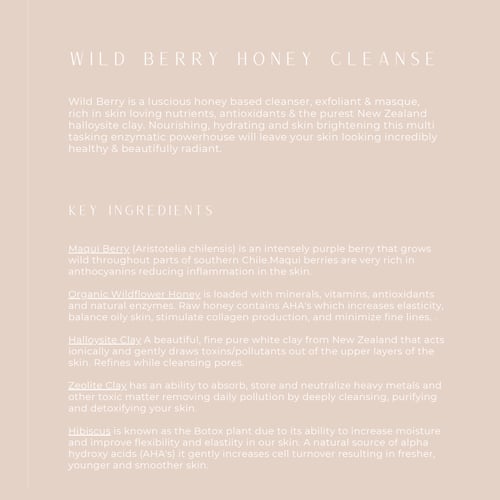 Image of WILDCRAFTED ORGANICS Wild Berry Honey Cleanse, Exfoliant, Masque