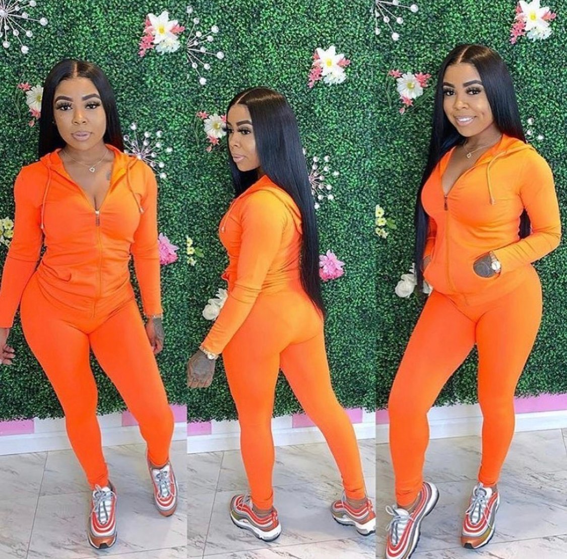 Image of ✨Trending Tracksuit(Neon Orange )✨