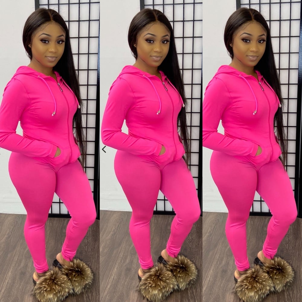 Image of ✨Trending Tracksuit (Neon Pink)✨