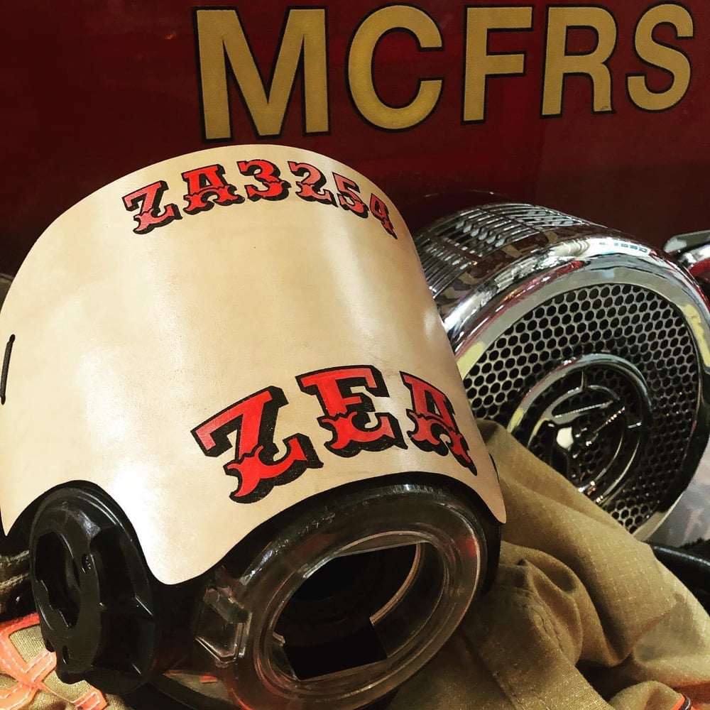 Leather Scott AV3000, Scott C5 and MSA G1 face mask cover Leatherhead