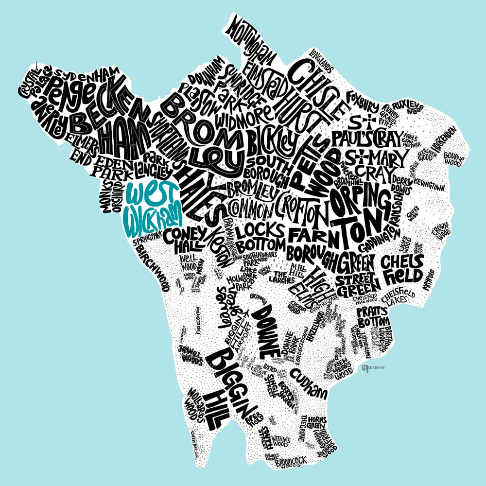 London Borough Of Bromley Map London Borough Of Bromley Type Map | Me On The Map