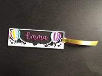 Image 2 of Hot Air Balloon Acrylic Bookmark with ribbon (2mm thick)
