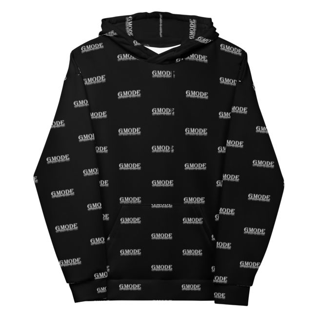Black Tiled Print Hoodie