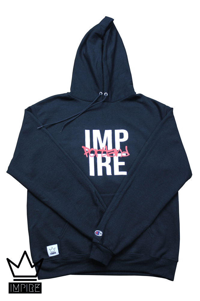 Image of CHAMPION PDX GRAFFITI HOODIE (WHITE/RED/BLACK)