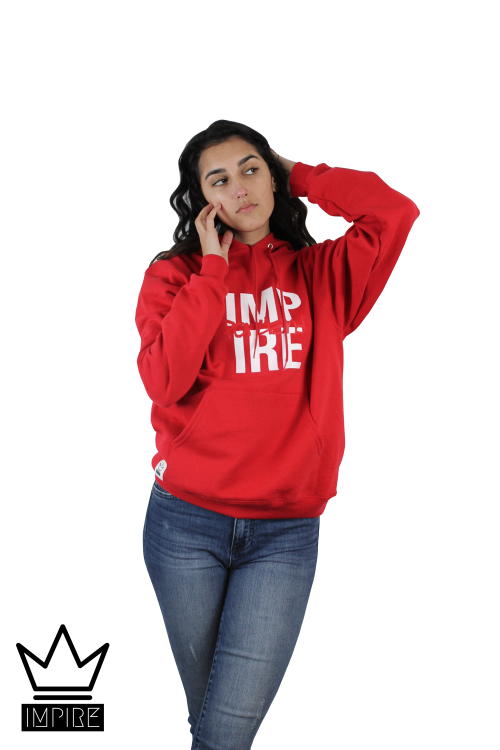 Image of CHAMPION PDX GRAFFITI HOODIE (WHITE/RED/RED)