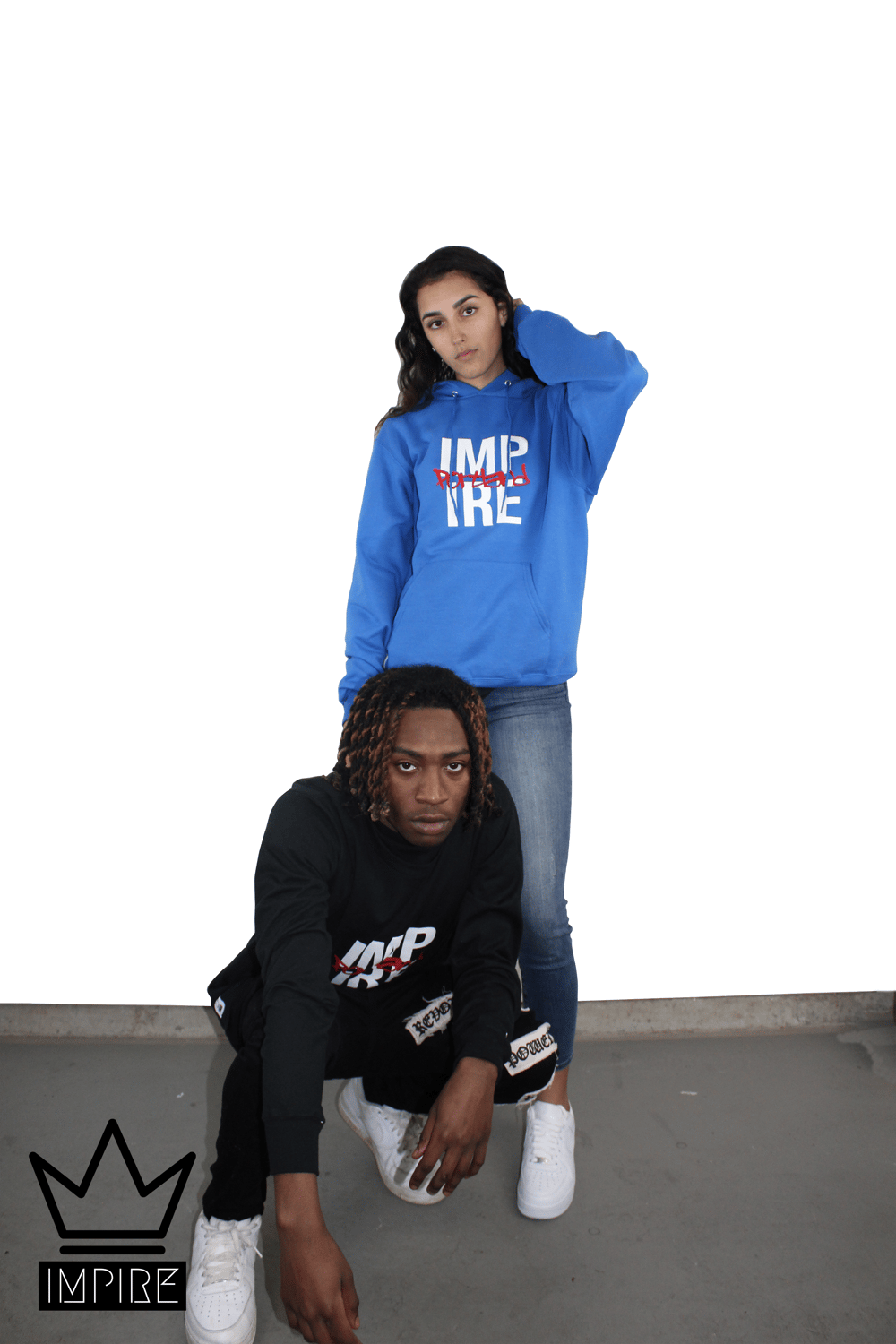 Image of CHAMPION PDX GRAFFITI HOODIE (WHITE/RED/BLUE)