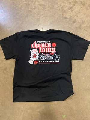 Image of NICK'S CHOPPERS Clown Town Tee