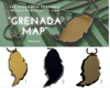 Grenada Map Necklace