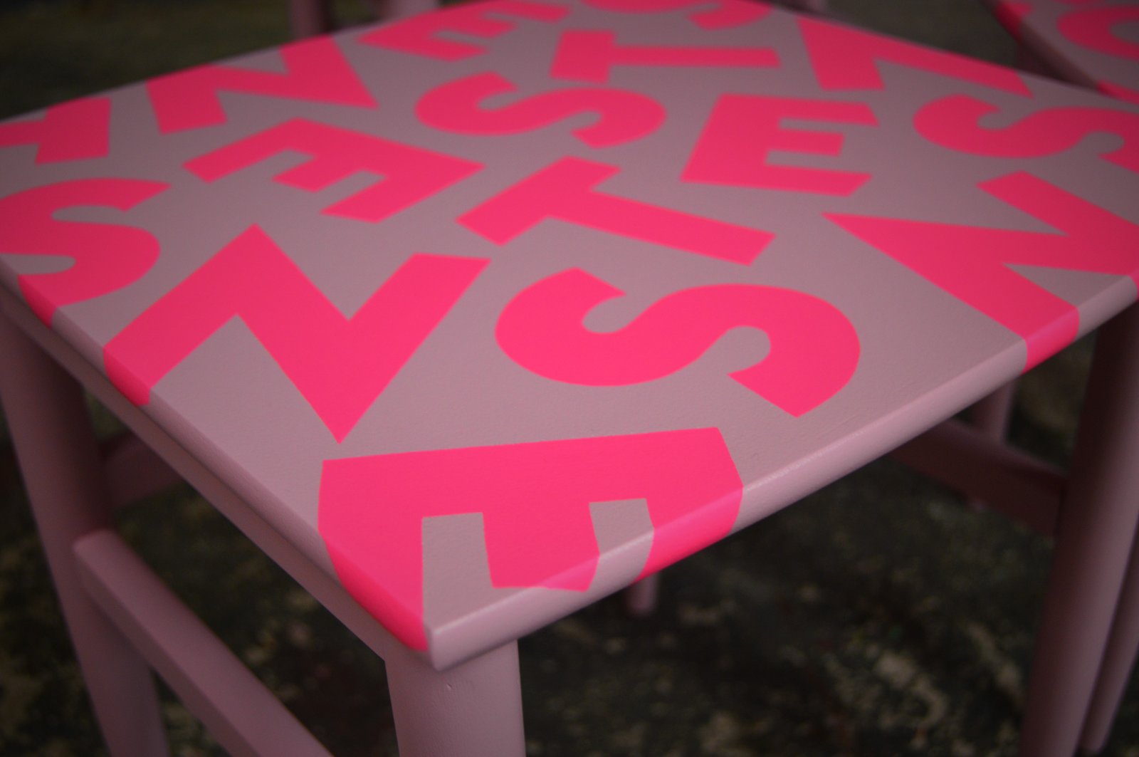 pink nest of tables