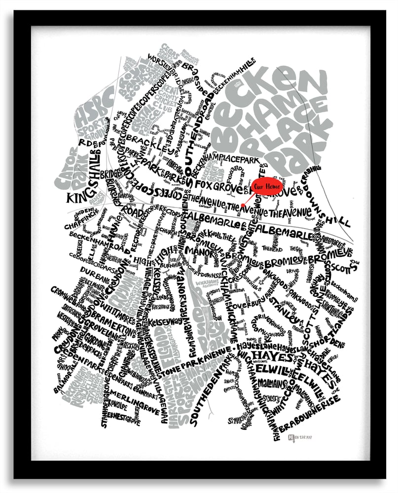 Image of Beckenham BR3 – SE London Type Map