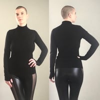 Image 1 of Black Cotton/Lycra Turtleneck