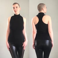 Image 1 of Turtleneck Racerback Tank Top