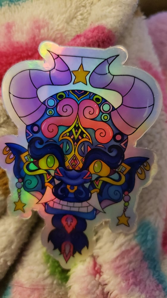 Image of Oni Mask Holo Sticker