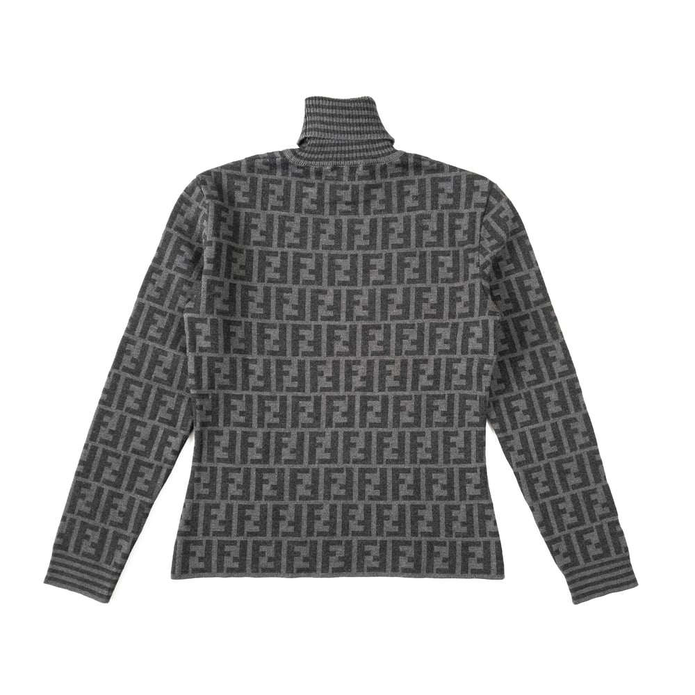 Image of Fendi Zucca Roll Neck Sweater