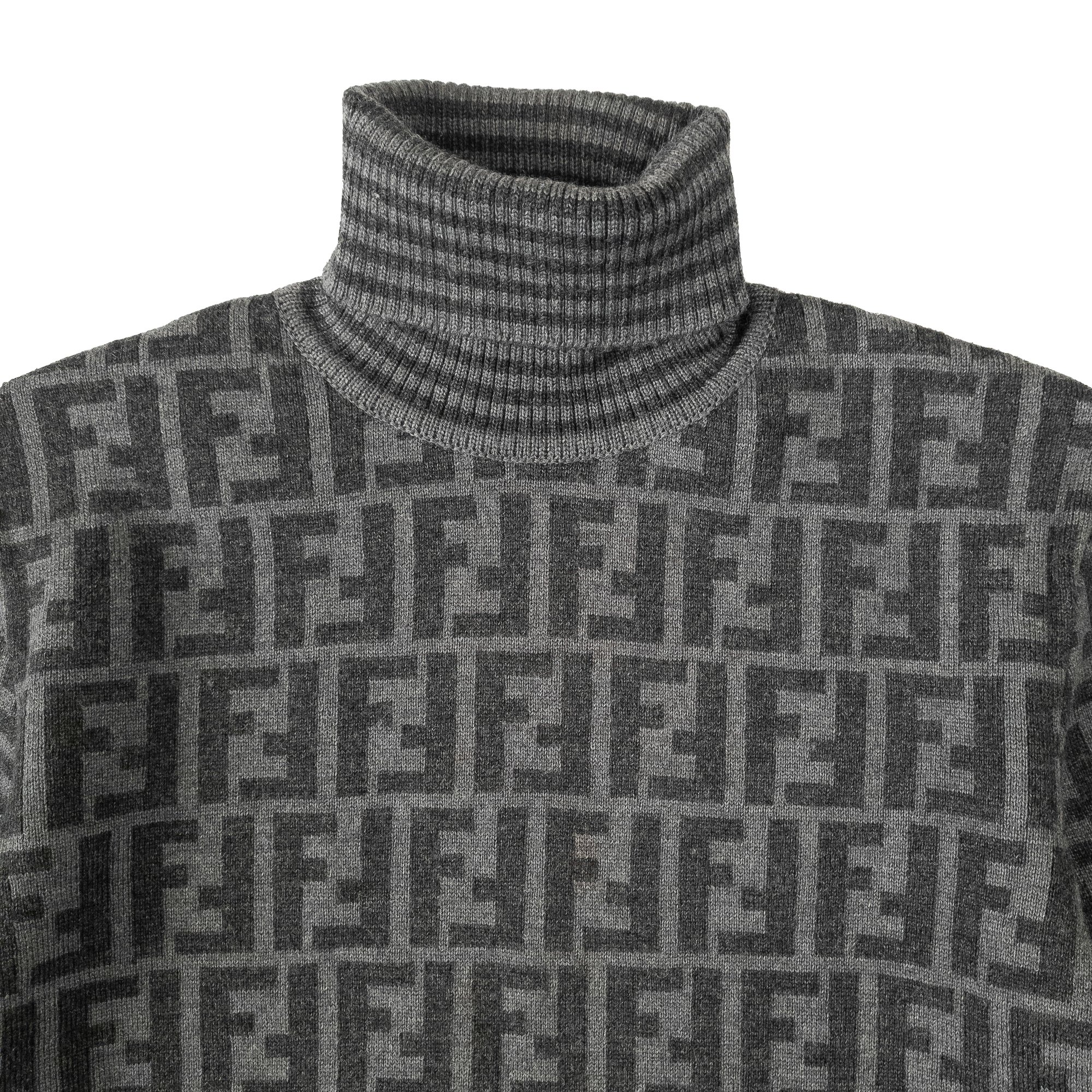 Image of Fendi Zucca Roll Neck Sweater