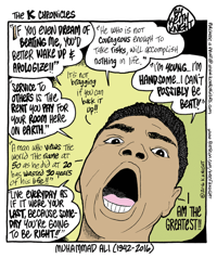 Muhammad Ali cartoon print
