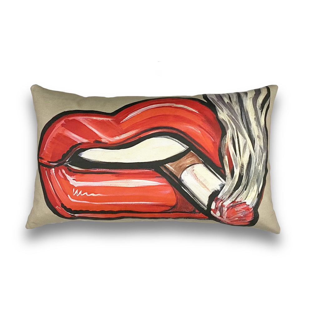 Oversized lips pillow