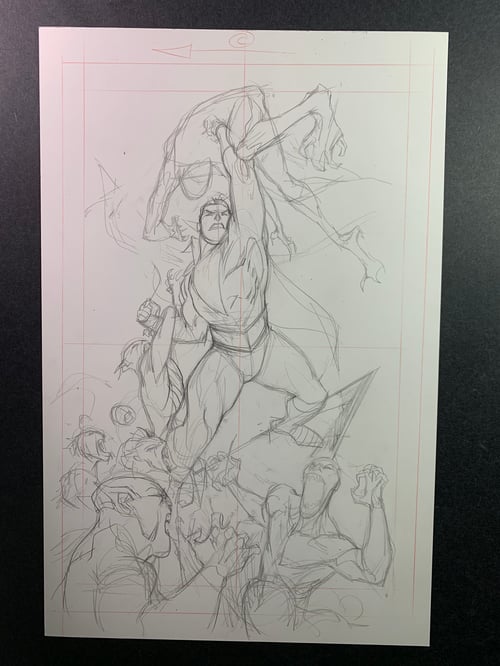 Image of FUTURE STATE SHAZAM #1 COVER original art