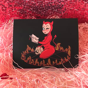 Devil Babes " Burning Love"  Notecards 