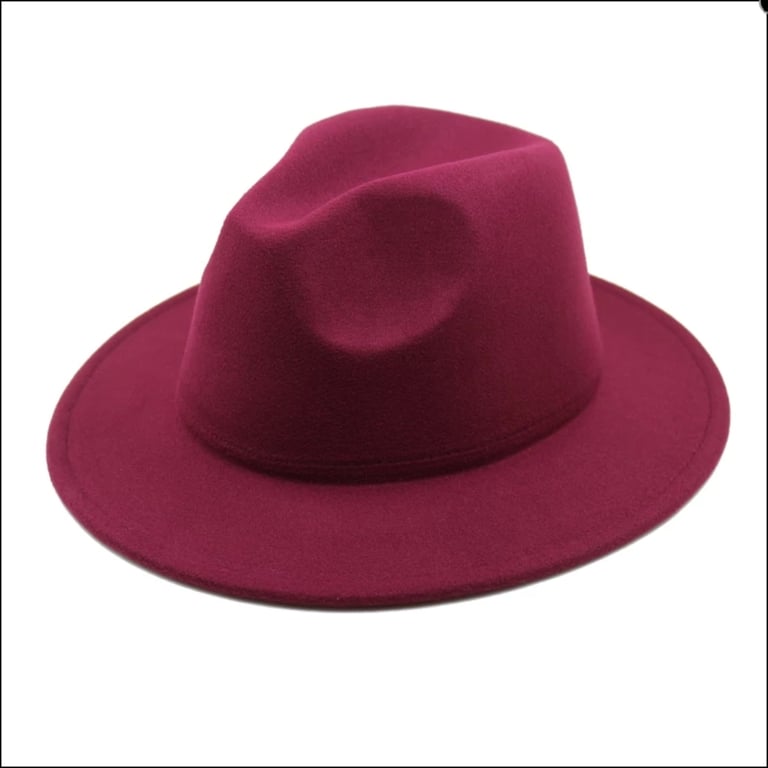 Solid Color Fedora Hats Image 5