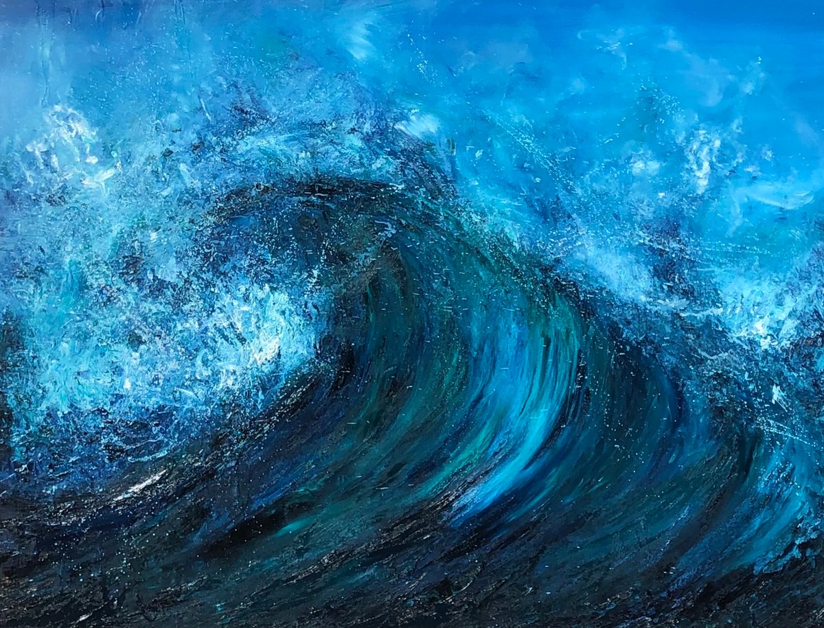 Moving painting. Tempest Oil. Breath of the Wave.