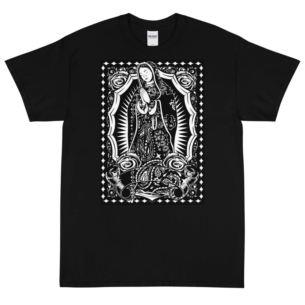 virgin mary button up shirt