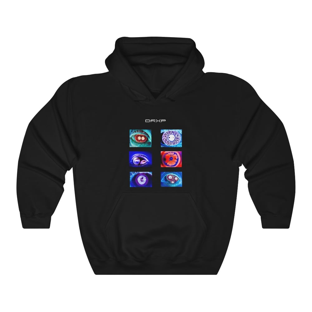 Image of VISION MULTI COLORED BLACK HOODIE