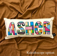 Image 3 of Rainbow/ombré Personalised Cushion 1-9 letters