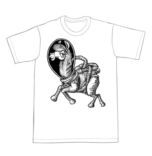Llamastronaut! T-shirt (B1) **FREE SHIPPING**