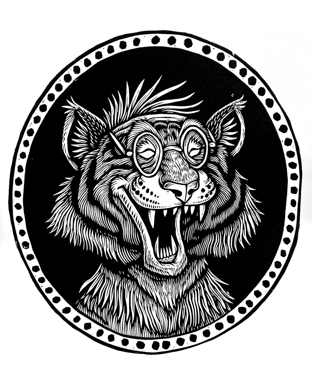 Groovy Tiger T-shirt (A1) **FREE SHIPPING**
