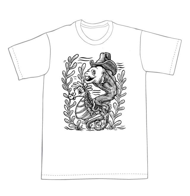Just a Hat and a Seahorse T-shirt **FREE SHIPPING**