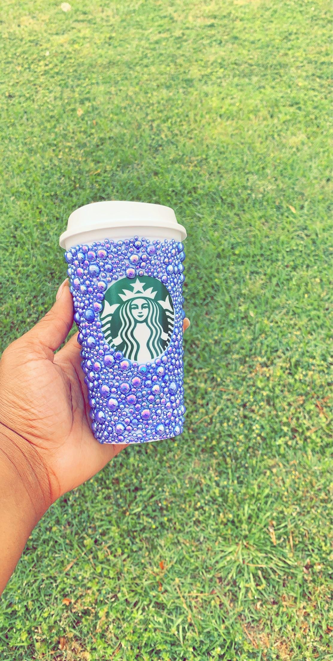 Hot or Cold Blinged/Pearled out Starbucks Cup