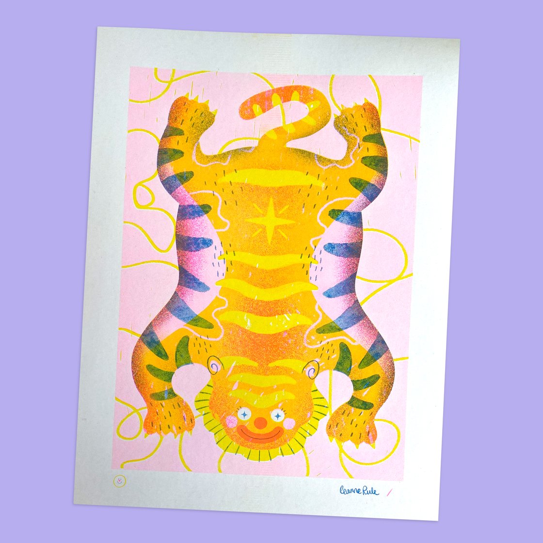 Image of Tigeress A3 Risograph Print. 