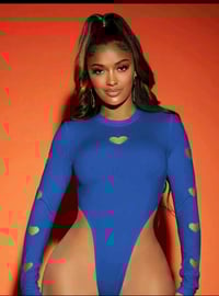 Image 1 of BLUE HEART BODYSUIT 🩵 💙 