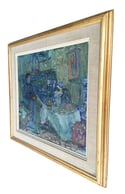 Mid-century Modern Swedish Artist ‘Reading figure in an interior’ 