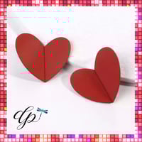 Fold hearts ♥️ stud earrings