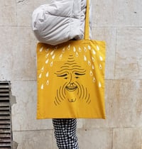 Image 1 of MUSTARD FACE Handmade Tote Bag