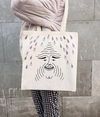 Image 1 of CREAM FACE Handmade tote bag