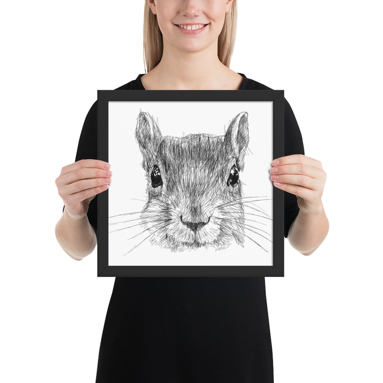 Framed Squirrel Face sketch Image 2