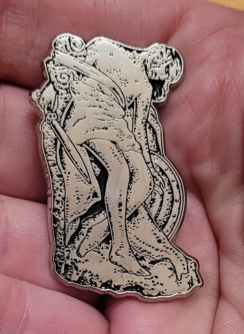 Image of Cú Chulainn limited edition shaped enamel pin