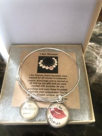 Image 1 of I Am Unique Silver Charm Bracelet 